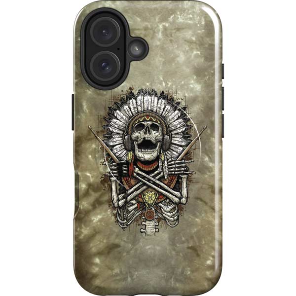 Liquid Blue Tribal Beats iPhone 16 Magsafe Impact Case