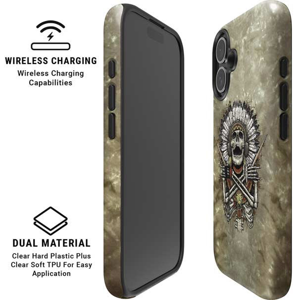 Liquid Blue Tribal Beats iPhone 16 Magsafe Impact Case