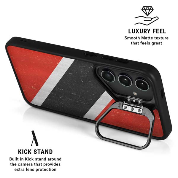 Trinidad and Tobagao Flag Distressed Galaxy S26 Plus Kickstand Case