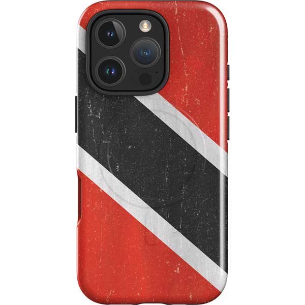 Trinidad and Tobagao Flag Distressed iPhone 16 Pro Max Magsafe Impact Case