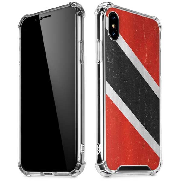 Trinidad and Tobagao Flag Distressed iPhone X/XS Clear Case