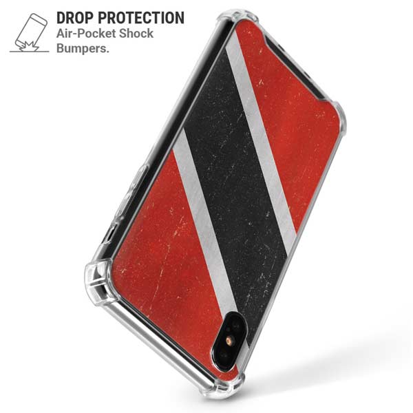Trinidad and Tobagao Flag Distressed iPhone X/XS Clear Case