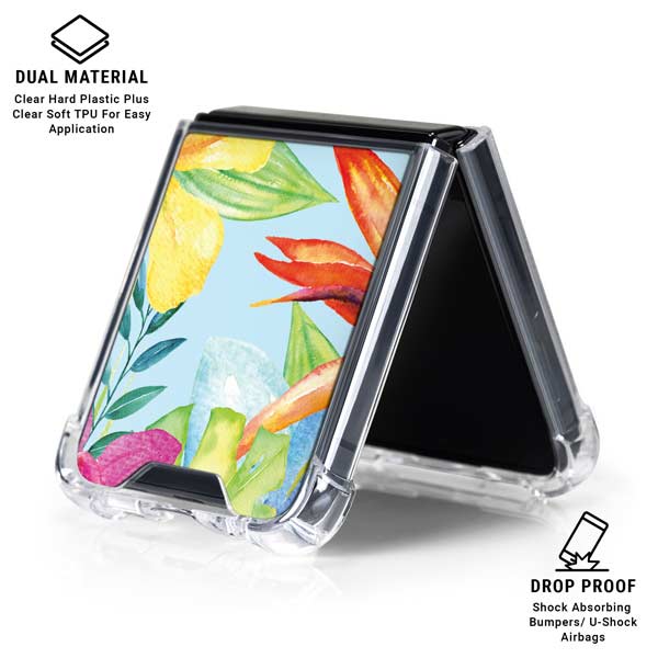Tropical Daze Galaxy Z Flip7 Clear Case