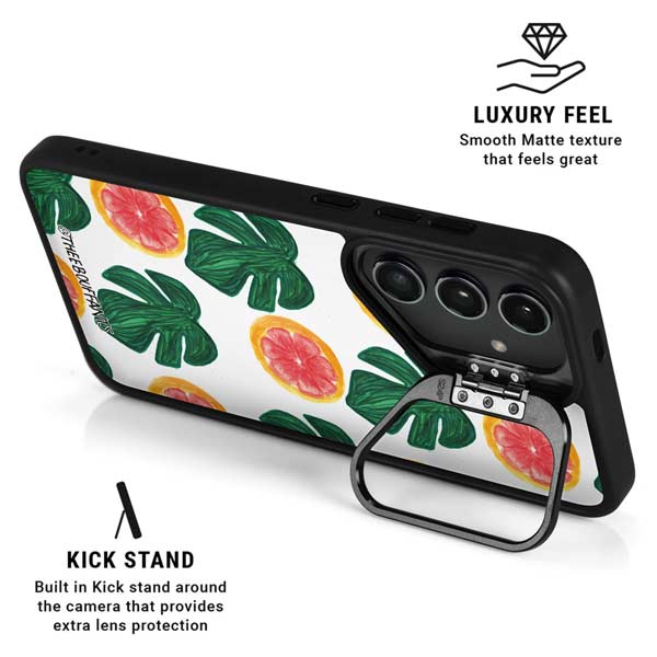 Bouffants and Broken Hearts Tropical Leaves and Citrus Galaxy S26 Ultra Kickstand Case