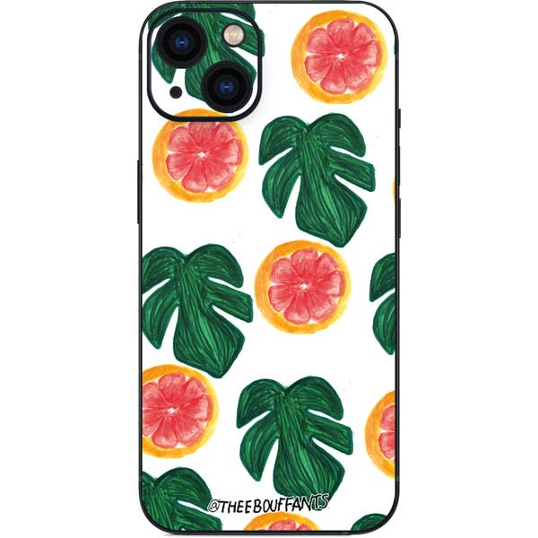 Bouffants and Broken Hearts Tropical Leaves and Citrus iPhone 15 Skin