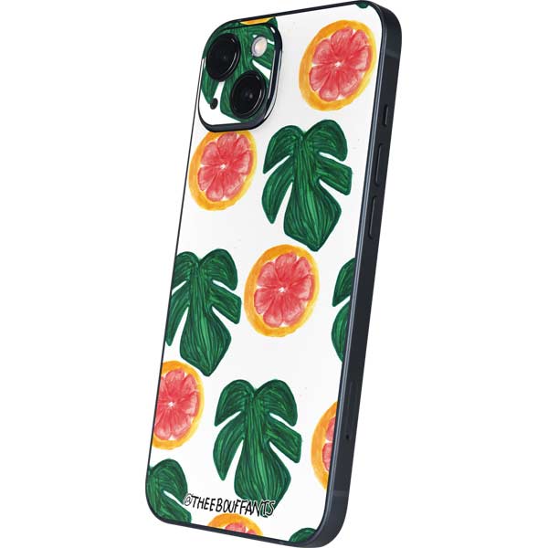 Bouffants and Broken Hearts Tropical Leaves and Citrus iPhone 15 Skin
