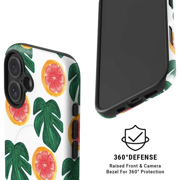 Bouffants and Broken Hearts Tropical Leaves and Citrus iPhone 16 Magsafe Impact Case