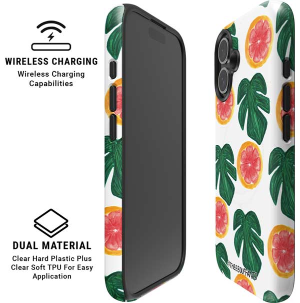 Bouffants and Broken Hearts Tropical Leaves and Citrus iPhone 16 Magsafe Impact Case