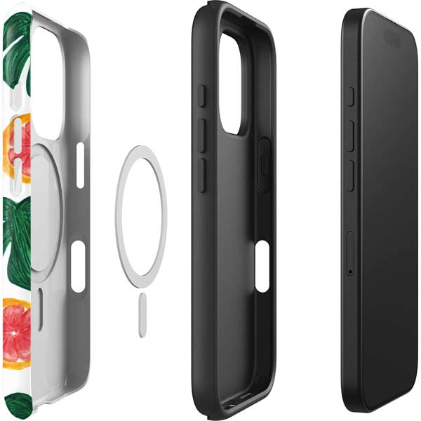 Bouffants and Broken Hearts Tropical Leaves and Citrus iPhone 16 Pro Magsafe Impact Case