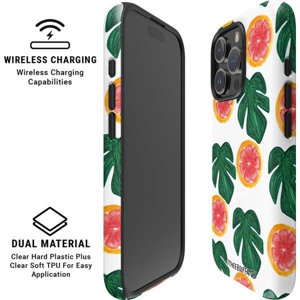 Bouffants and Broken Hearts Tropical Leaves and Citrus iPhone 16 Pro Magsafe Impact Case