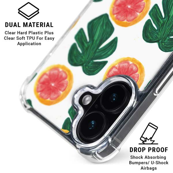Bouffants and Broken Hearts Tropical Leaves and Citrus iPhone 17 MagSafe Case