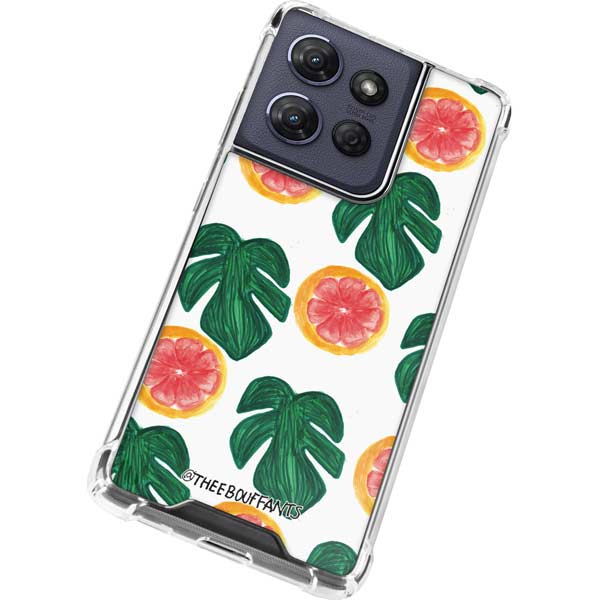 Bouffants and Broken Hearts Tropical Leaves and Citrus Moto G 5G (2025) Clear Case