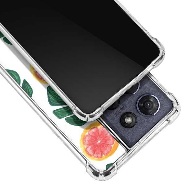 Bouffants and Broken Hearts Tropical Leaves and Citrus Moto G 5G (2025) Clear Case