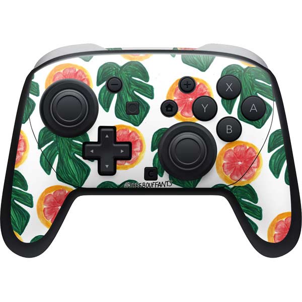 Bouffants and Broken Hearts Tropical Leaves and Citrus Nintendo Switch 2 (2025) Pro Controller Skin