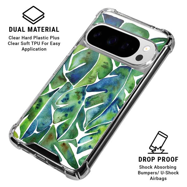Tropical Leaves by Cat Coq Google Pixel 10 Pro XL Clear Case