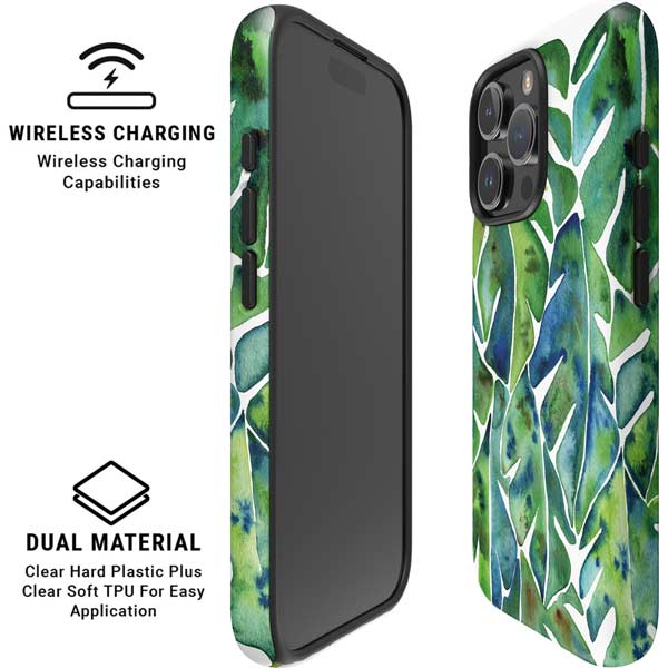 Tropical Leaves by Cat Coq iPhone 16 Pro Magsafe Impact Case