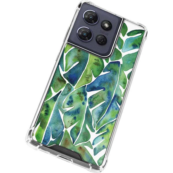 Tropical Leaves by Cat Coq Moto G 5G (2025) Clear Case