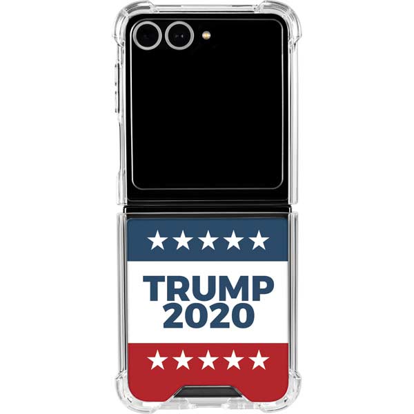 Trump 2020 Red White and Blue Galaxy Z Flip7 Clear Case