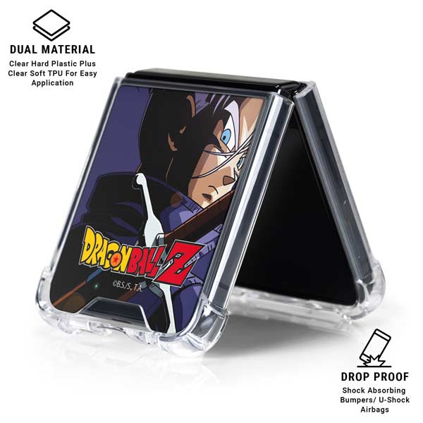 Dragon Ball Z Trunks Portrait Galaxy Z Flip7 Clear Case