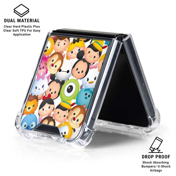 Disney Tsum Tsum Animated Characters Galaxy Z Flip7 Clear Case