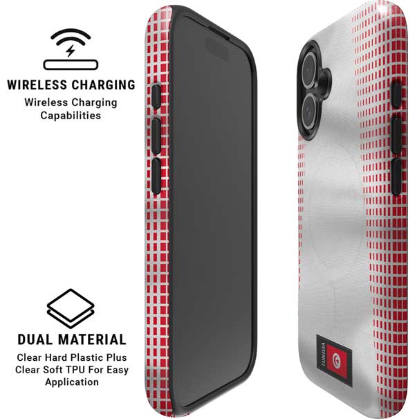 Tunisia Soccer Flag iPhone 16 Plus Magsafe Impact Case