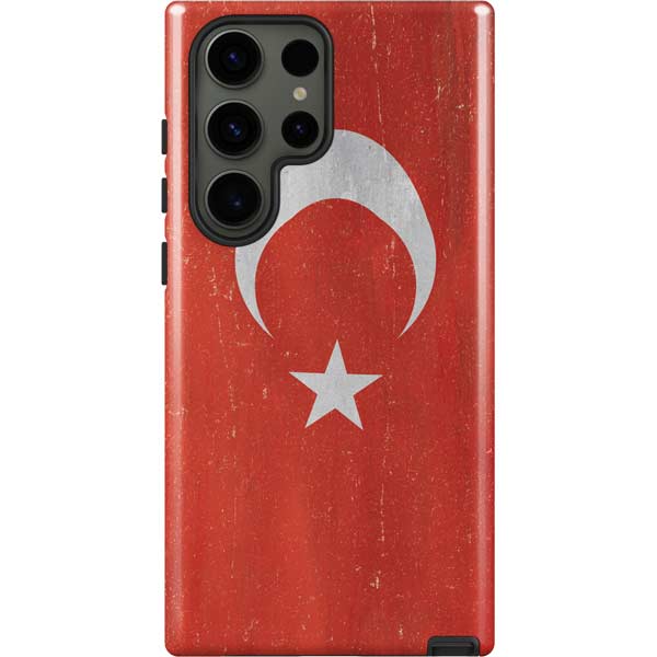 Turkish Flag Distressed Galaxy S23 Ultra Pro Case