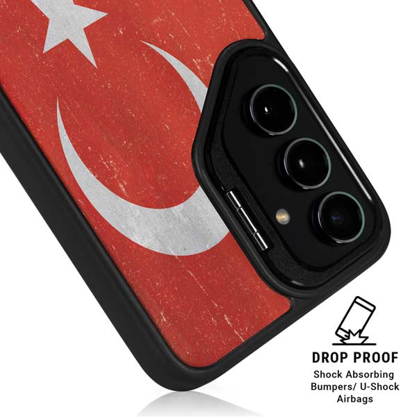 Turkish Flag Distressed Galaxy S26 Ultra Kickstand Case