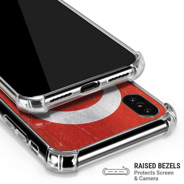 Turkish Flag Distressed iPhone X/XS Clear Case
