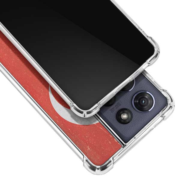 Turkish Flag Distressed Moto G Play 5G (2025) Clear Case