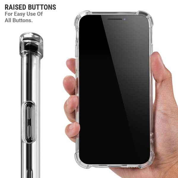 Turquoise and Orange Marble iPhone X/XS Clear Case