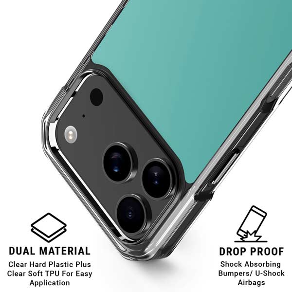 Turquoise iPhone 17 Pro Clear Case