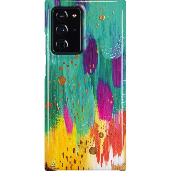 Turquoise Brush Stroke by Etta Vee Galaxy Cases