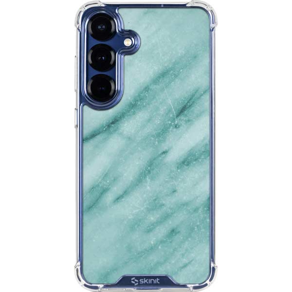 Turquoise Marble Galaxy S25 FE Clear Case