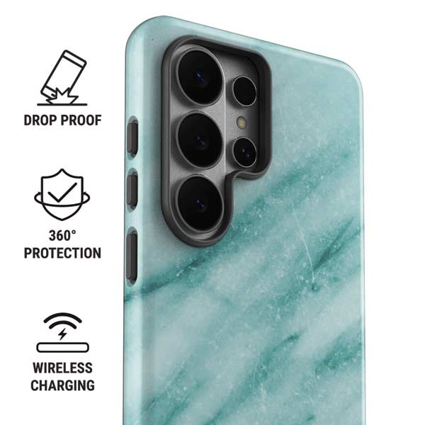 Turquoise Marble Galaxy S26 Ultra Impact Case