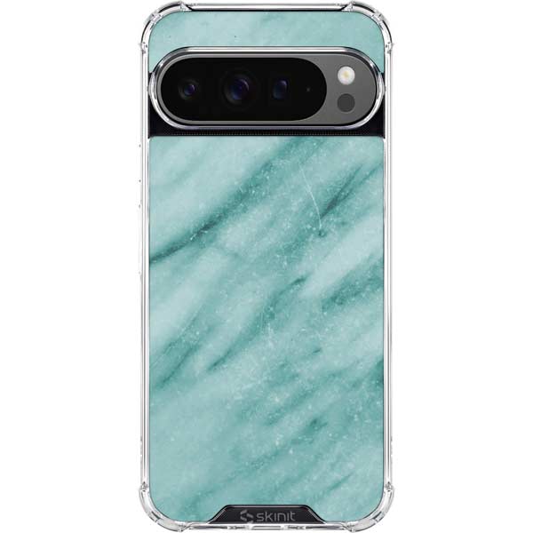 Turquoise Marble Google Pixel 10 Pro XL Clear Case