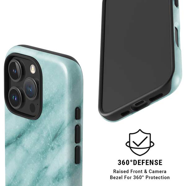 Turquoise Marble iPhone 16 Pro Max Magsafe Impact Case