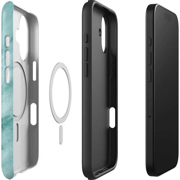 Turquoise Marble iPhone 17 Magsafe Impact Case
