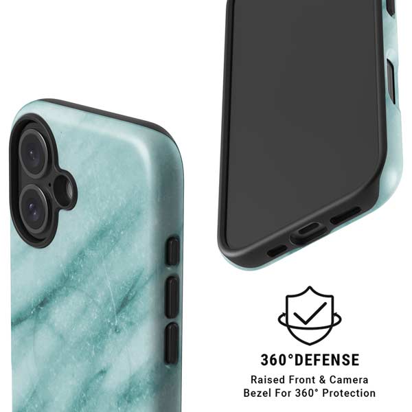 Turquoise Marble iPhone 17 Magsafe Impact Case