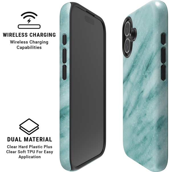 Turquoise Marble iPhone 17 Magsafe Impact Case