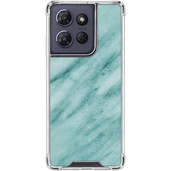 Turquoise Marble Moto G 5G (2025) Clear Case