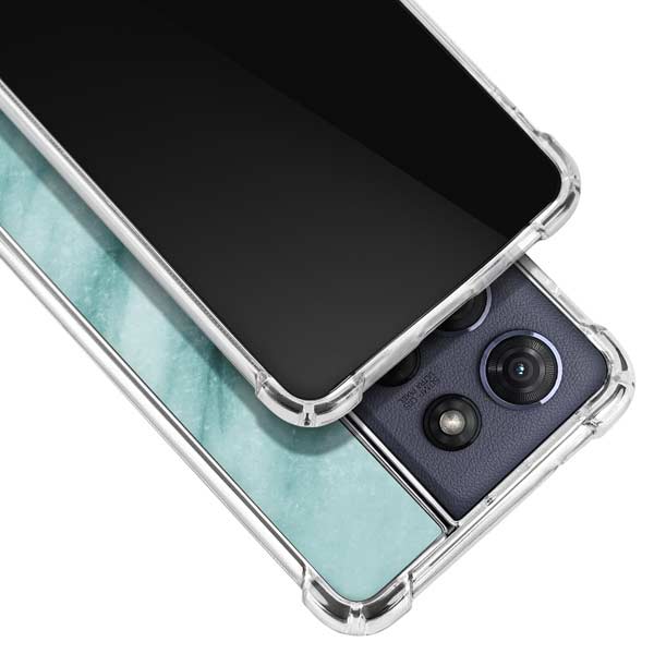 Turquoise Marble Moto G 5G (2025) Clear Case