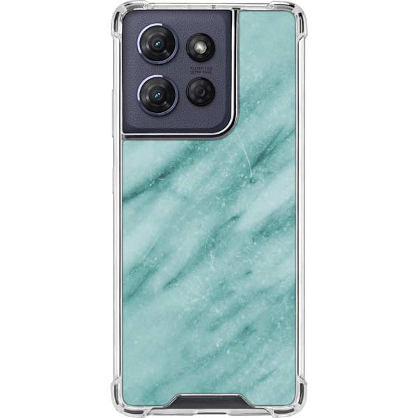 Turquoise Marble Moto G Power 5G (2025) Clear Case