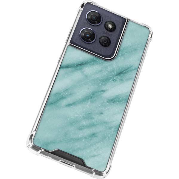 Turquoise Marble Moto G Power 5G (2025) Clear Case