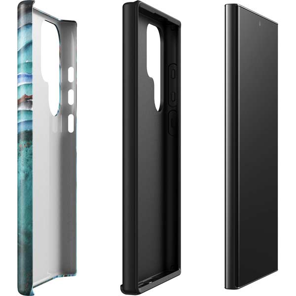 Turquoise Watercolor Geode Galaxy S23 Ultra Pro Case