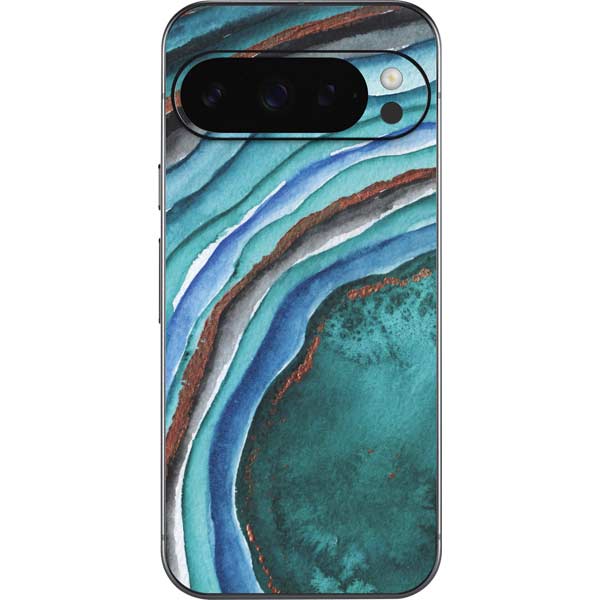 Turquoise Watercolor Geode Google Pixel 10 Pro XL Skin
