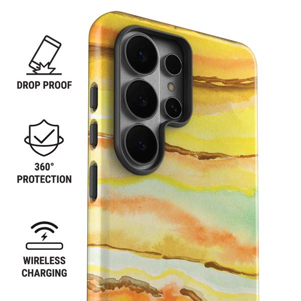 Tuscan Sun Watercolor Geode Galaxy S26 Ultra Impact Case