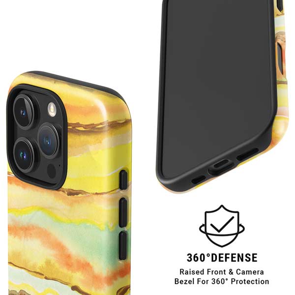 Tuscan Sun Watercolor Geode iPhone 16 Pro Max Magsafe Impact Case