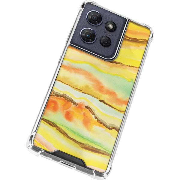 Tuscan Sun Watercolor Geode Moto G 5G (2025) Clear Case