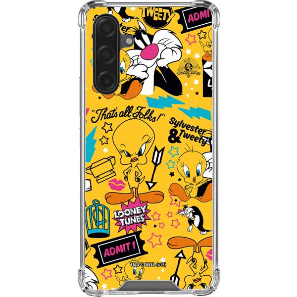 Looney Tunes Tweety and Sylvester Patches Galaxy Cases