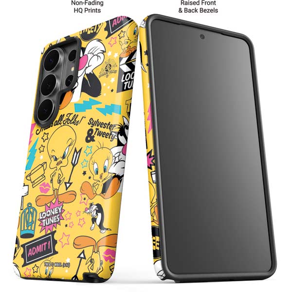 Looney Tunes Tweety and Sylvester Patches Galaxy S26 Ultra Impact Case